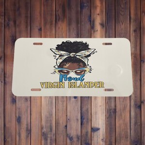 Customized License Plate Proud Virgin Islander