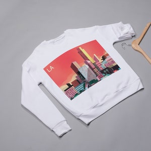 LA City Sweatshirt, Urban City Design, Custom LA Shirt, Unisex Sweatshirt, Los Angeles Sweatshirt, Personalized Tee, Trendy Gift Shirt, Vibe