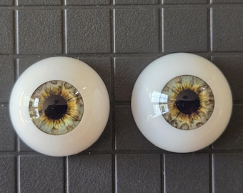 Doll eyes Hazelnut pair size from 2 to 26mm - Classic Doll eyes Vintage Doll eyes Collectible Doll eyes Stationary Doll eyes Reborn eyes