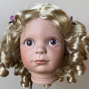 Doll wig size 14&quot;- 15&quot; Joy - Fits most 14&quot;-15&#39;&#39; doll head for Collectible Doll Classic Doll Antique Doll Vintage Doll Blonde Global Doll Wig