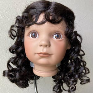 Puppe Perücke Größe 14&quot;- 15&quot; Stella Passt für die meisten 14&quot;-15 &#39;&#39; Puppenkopf für Sammlerpuppe Classic Doll Antique Doll Vintage Doll Dark Brown Kemper