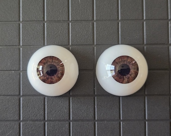 Doll eyes Chocolate pair size from 22 to 26mm - Classic Doll eyes Vintage Doll eyes Collectible Doll eyes Stationary Doll eyes Reborn eyes