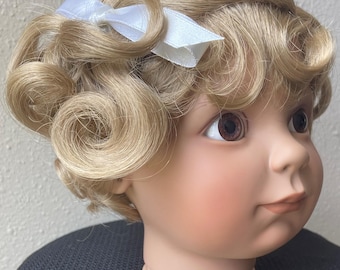 Doll wig size 14"-15" Kayla Fits most 14"-15'' doll head for Collectible Doll Classic Doll Antique Doll Vintage Doll Wig Blonde Monique