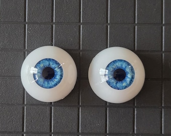 Doll eyes Aqua pair size from 22 to 26mm - Classic Doll eyes Vintage Doll eyes Collectible Doll eyes Stationary Doll eyes Reborn eyes