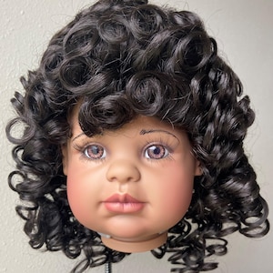 Puppenperücke Größe 16 &quot;-17&quot; Alyssa Kemper -Passend für die meisten 16 &quot;-17&quot; Puppenkopf für Sammlerpuppe Klassische Puppe Antike Puppe Vintage Puppe Dunkelbraun
