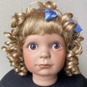 Doll wig size 14&quot;-15&quot; Lori - Fits most 14&quot;-15&#39;&#39; doll head for Collectible Doll Classic Doll Antique Doll Vintage Doll Wig Blonde Kemper