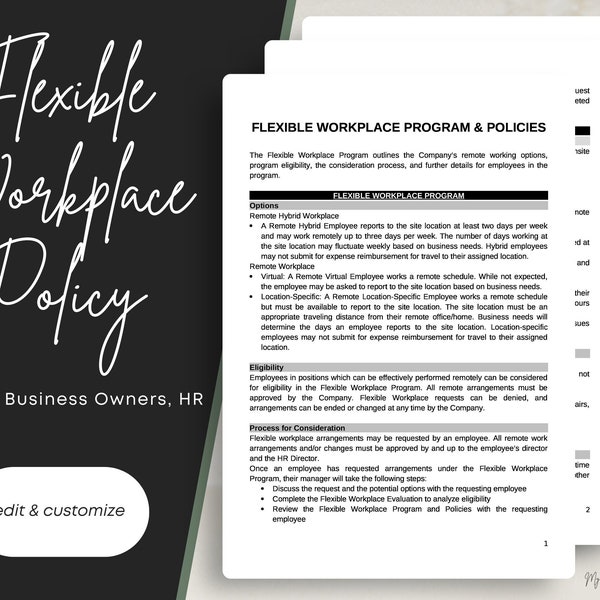 Flexible Work Forms Etsy