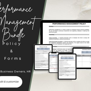 Performance Management Bundle | Policy & Forms | Human Resources | HR Employee Templates | Printable | Editable | Word Documents | Digital