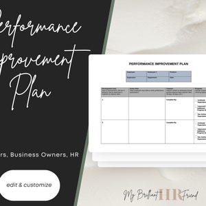 Performance Management & Improvement Plan | Employee Policies | Human Resources | HR Templates | Printable Forms | Word | Editable Documents