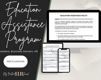 Education Assistance Program | Employee Handbook | Benefits | Human Resources | HR Templates | Printable Forms | Word | Editable Documents