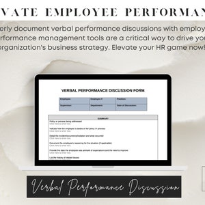 Performance Discussion Log Performance Management Form | Employee Handbook | Human Resources | HR ...