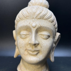 Ancient Gandhara Buddha Head – Greco-Buddhist Style Sculpture