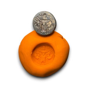 Near Eastern Intaglio Hadeed (hematite) Stone Stamp Seal Bead