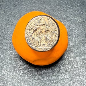Near Eastern Intaglio Hadeed (hematite) Stone Stamp Seal Bead