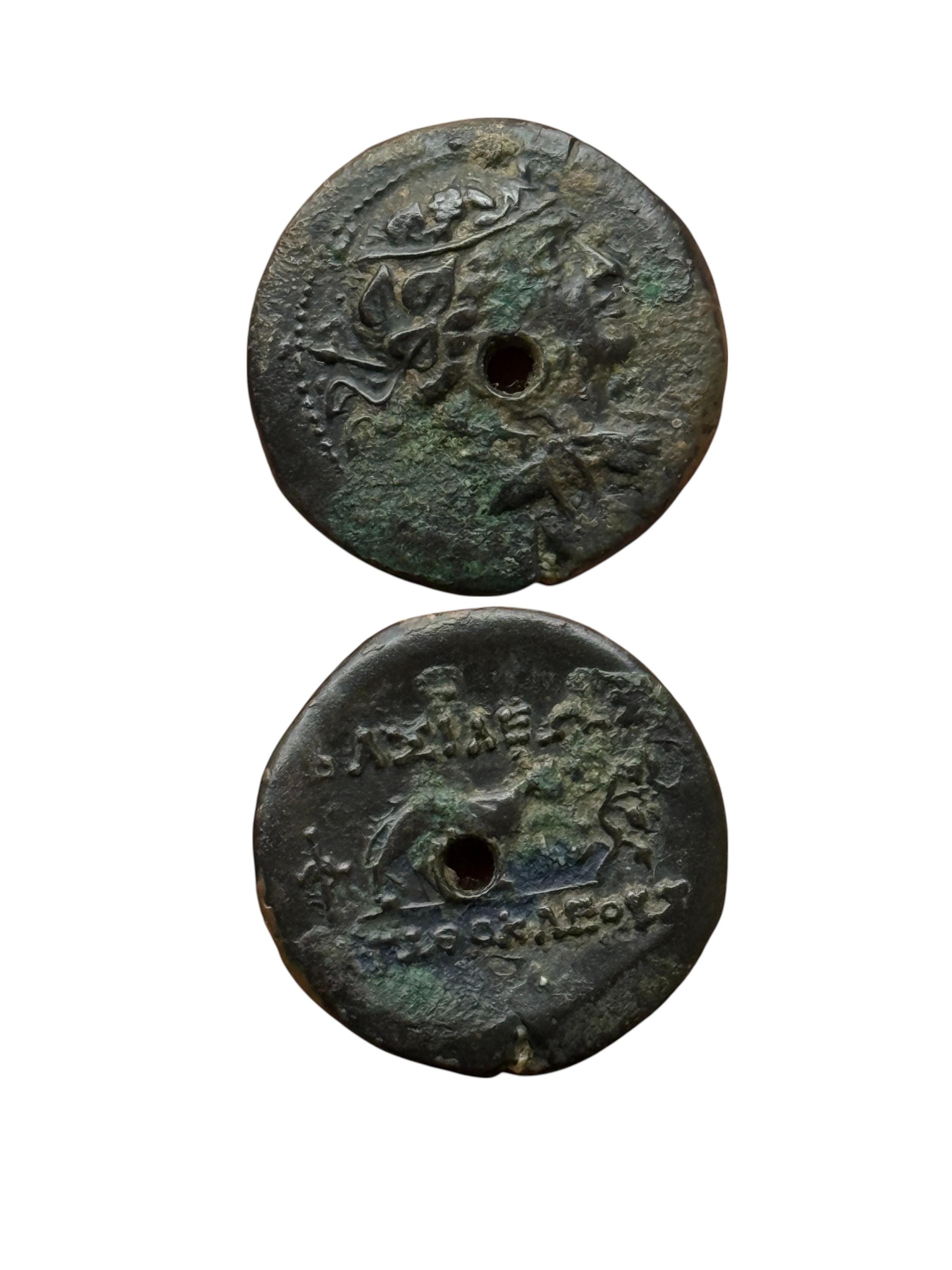 珍しいバクトリア アガトクレス ブロンズ コイン |紀元前 185 ～ 175 年頃 | 7.82g |レア＆チョイス - Etsy 日本