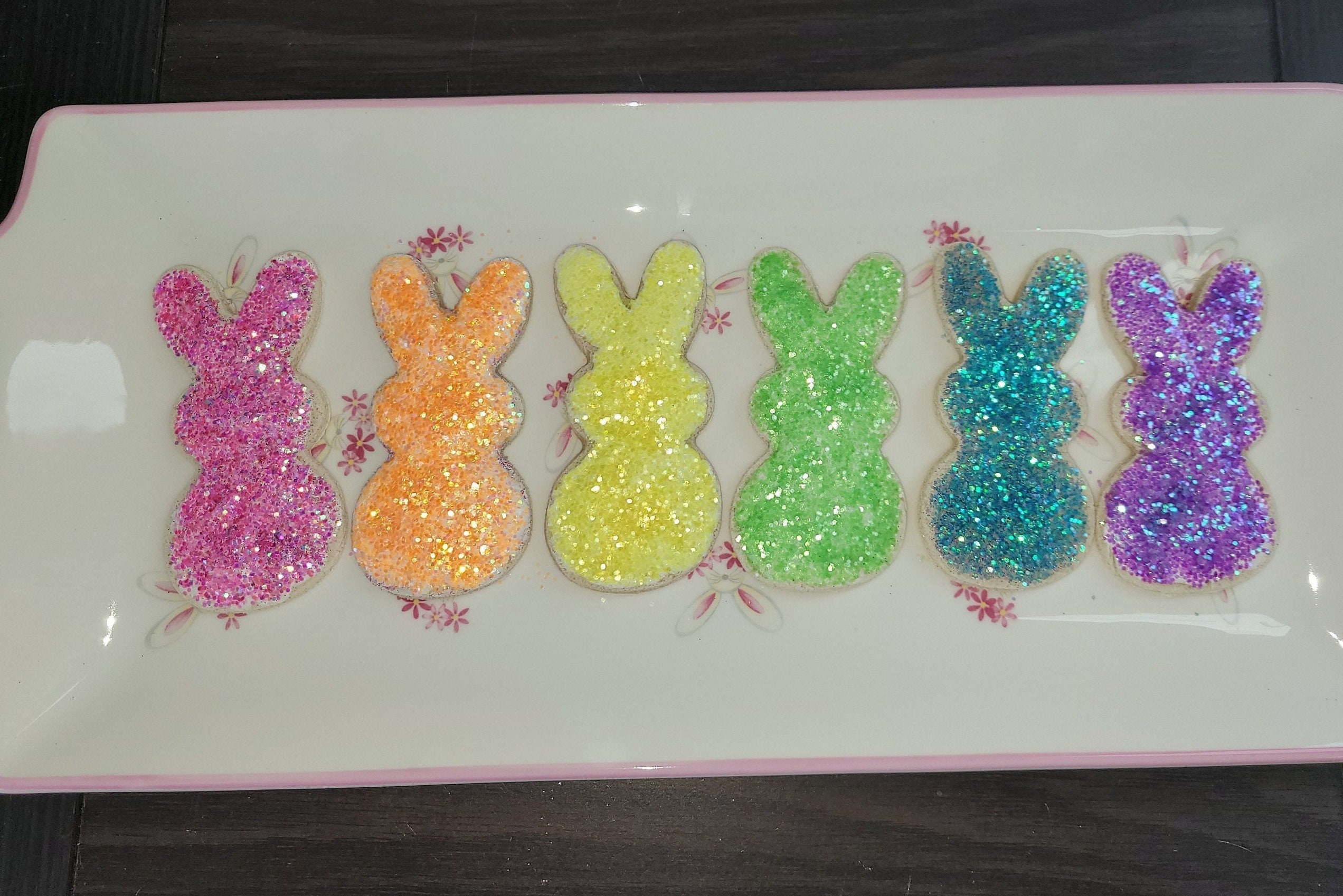 Peeps Bunny Fimo Mix Multi Colors Easter Spring Faux Sprinkles Fake Ba