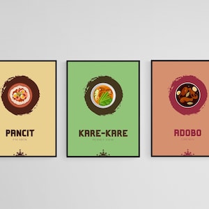 FILIPINO FOOD BUNDLE Colour Filipino Art Food Culture Filipino Food Art Wall Art Minimalist Poster Philippines Print Philippines Art