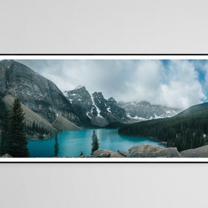 MORAINE LAKE Print Banff Print Banff Poster Banff Art Banff Wall Art Banff Travel Poster Moraine Lake Art