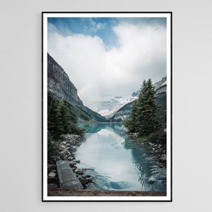 LAKE LOUISE PRINT Rainbow Lake Louise Wall Art Lake Louise Poster Lake Louise Digital Banff Print Banff Poster Banff Art Banff Wall Art