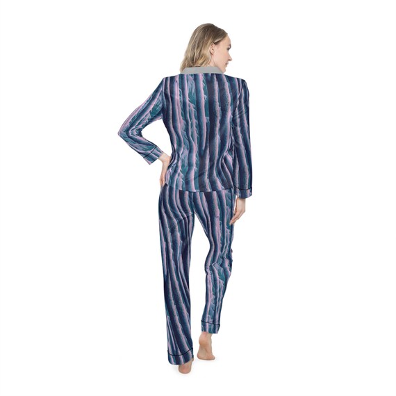 YETI BIGFOOT PAJAMAS Tree Pajamas Satin Pj Set Funny Pajamas
