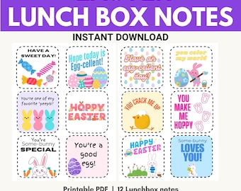 イースターランチボックスノート、子供向けアクティビティ印刷物（印刷可能なPDF）