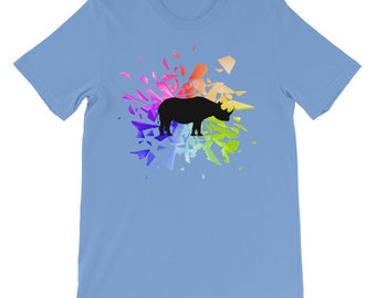 Camiseta Rhino Splash, camiseta clásica para niños, camisa para niños Rhino, camisa amante de Rhino, camiseta linda para niños Rhino, regalos para amantes de Rhino, camiseta Rhino