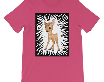 Camiseta de ciervo bebé, camiseta de Bambi para niños, ropa linda de Bambi, camiseta clásica para niños, camiseta de Bambi, camisa amante de los ciervos, regalo de baby shower de cumpleaños