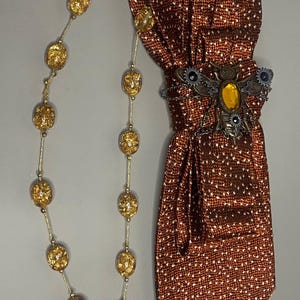 handmade statement necktie necklace