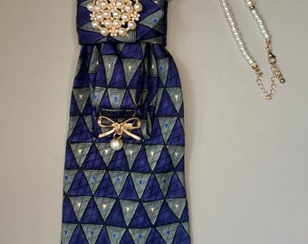 Handmade necktie necklace