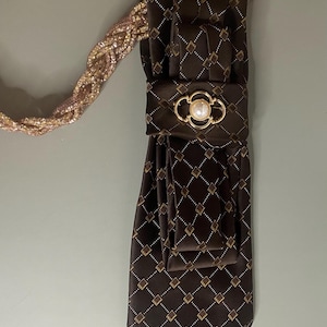 handmade necktie statement necklace