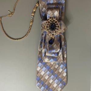 handmade statement necktie necklace