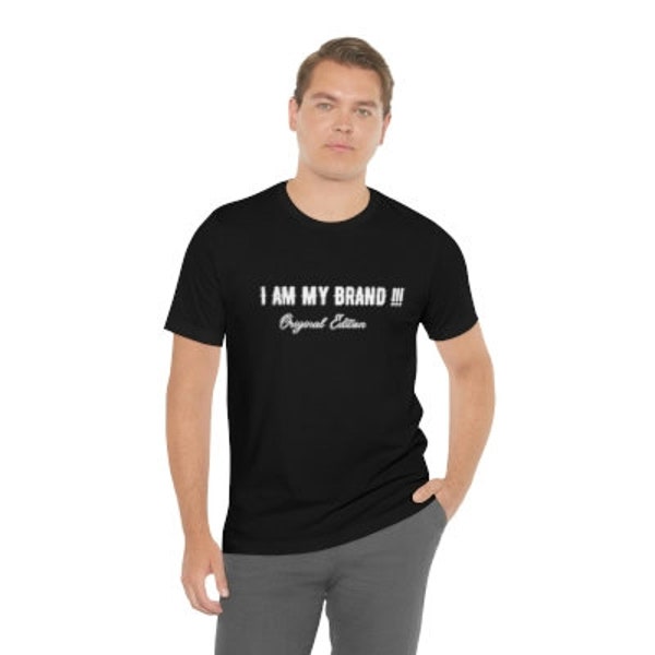 I Am My Brand Cotton Jersey Shirt | Aesthetic T Shirt For Boyfriend | Casual Slim Fit T Shirt