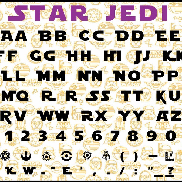 star font , wars font , star font svg , star font ttf