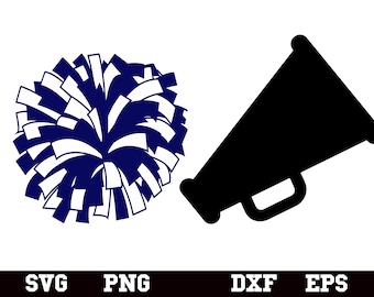 pom pom svg , megaphone svg , cheerleading svg , cheer svg , megaphone png , pom pom png