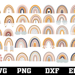 boho rainbow svg bundle , boho rainbow png , cute rainbow svg , boho rainbow clipart