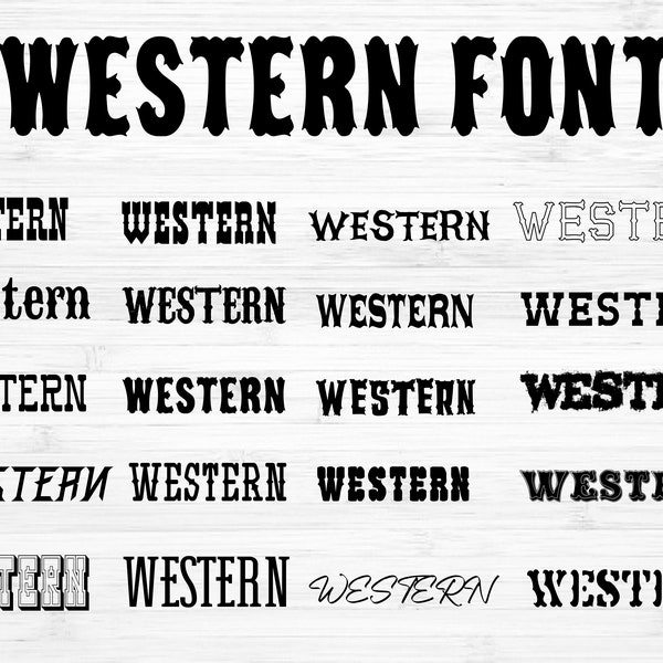 western font bundle , cowboy font , wild west font , country font