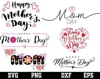 Mother's Day SVG Bundle: Mom Shirt Designs (Digital Download)