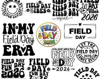 Field Day 2026 SVG Bundle: Shirt Designs, PNG, EPS (Digital Download)
