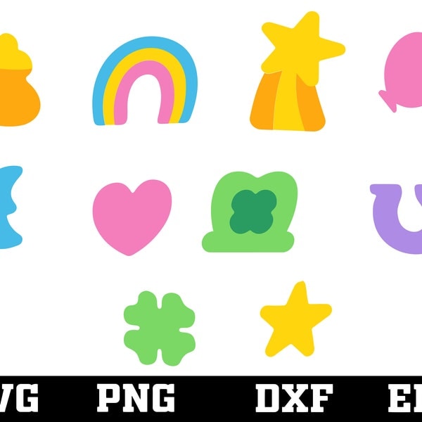 Lucky Charms Svg , lucky charm png , shamrock svg ,  Lucky Charms Clipart