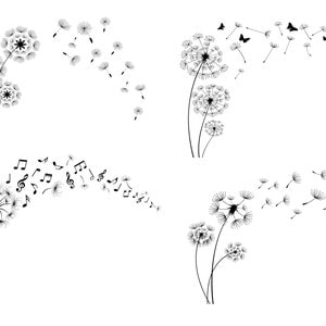 dandelion svg bundle , dandelion png , dandelion wall art , Dandelion Clipart ,