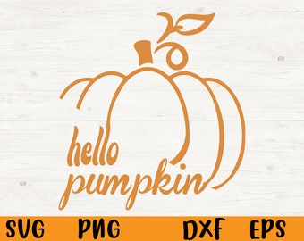 Hello Pumpkin SVG: Fall Pumpkin Cut Files (Digital Download)