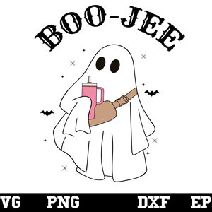 Boo-Jee Ghost Svg png, schattige geest png, Boo-JEE T-shirt,