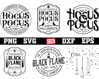 Hocu Pocu Svg Bundle ,  Witch Svg , Sandersonn Sisterss SVG , Hocus Pocu Clipart