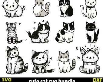 cute cat bundle , cute cat svg png , funny cat svg , cat svg bundle, cute cat shirt , cute cat clip art