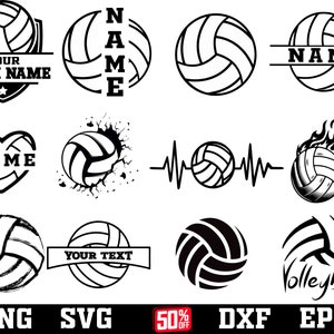 Volleyball Svg - Etsy