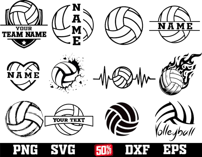 Volleyball Svg Bundle , Volleyball Team Name SVG , Volleyball Png