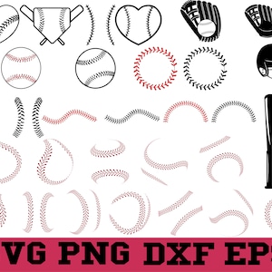 baseball bundle svg , baseball stitches svg , baseball cut files , baseball png , digital download