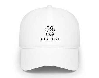 Dog Love paw print Low Profile Baseball Cap | puppy lover hat