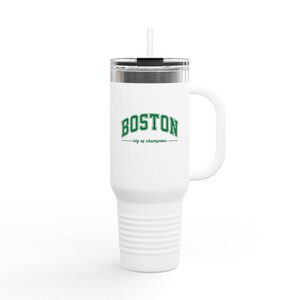 Taza de viaje Boston City of Champions: vaso térmico de acero inoxidable de 40 oz imagen 1