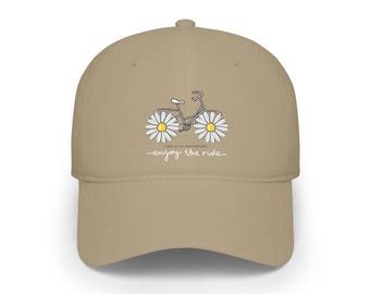 Daisy Wheel Bicycle Cap | Enjoy the Ride embroidered baseball cap
